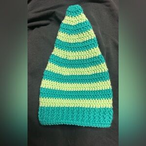 Striped Green and blue Kids Hat
